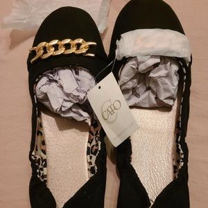 Buckle scrunch flats